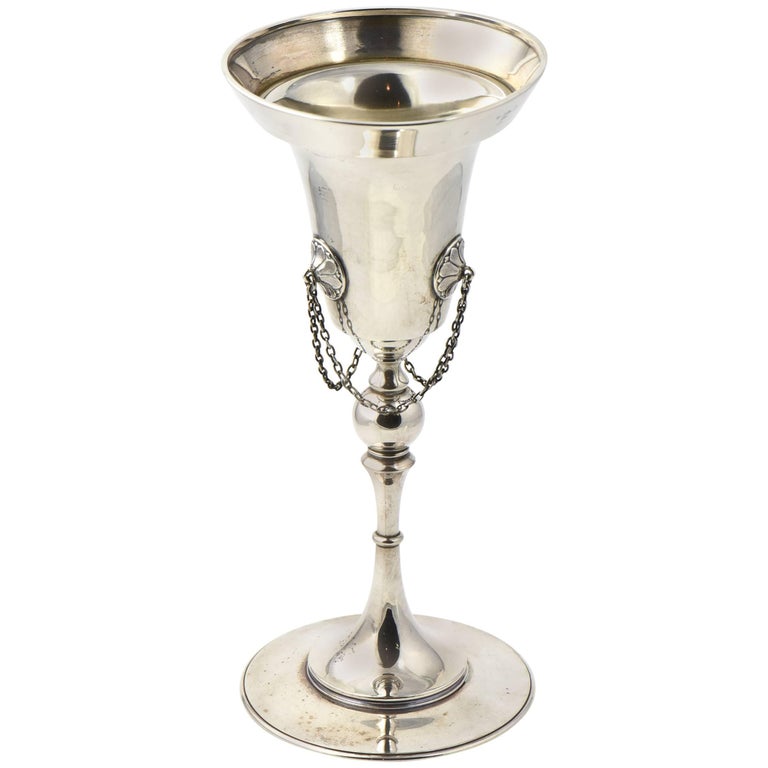 1866 Shreve Stanwood & Co. Sterling Silver Chalice or Goblet For Sale