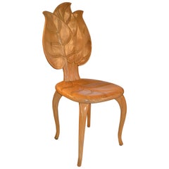 Used 1970s Bartolozzi & Maioli Wooden Leaf Chair