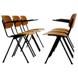 Chaises d'école industrielles Marko en contreplaqué, Pays-Bas, années 1960