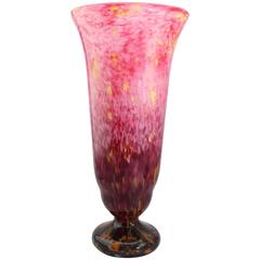 Monumental Schneider, Le Verre Français Vase Art Déco panaché