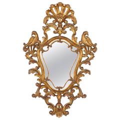 19th Century Spanish Rococo Style Wood Carved Gold Leaf Mirror 8