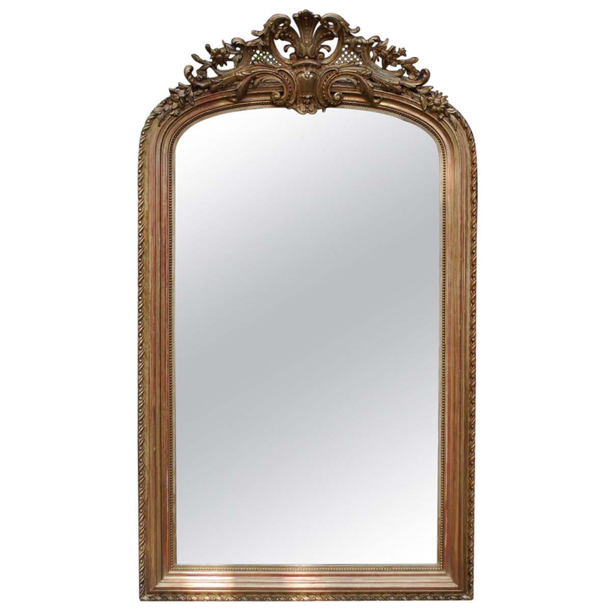 19th Century French Gold Gilded Mirror at 1stDibs