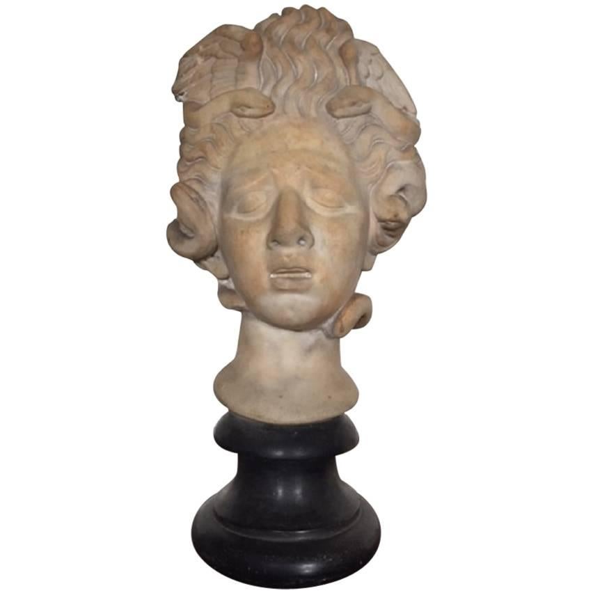 17th Century, Roman Marble Head of Medusa For Sale