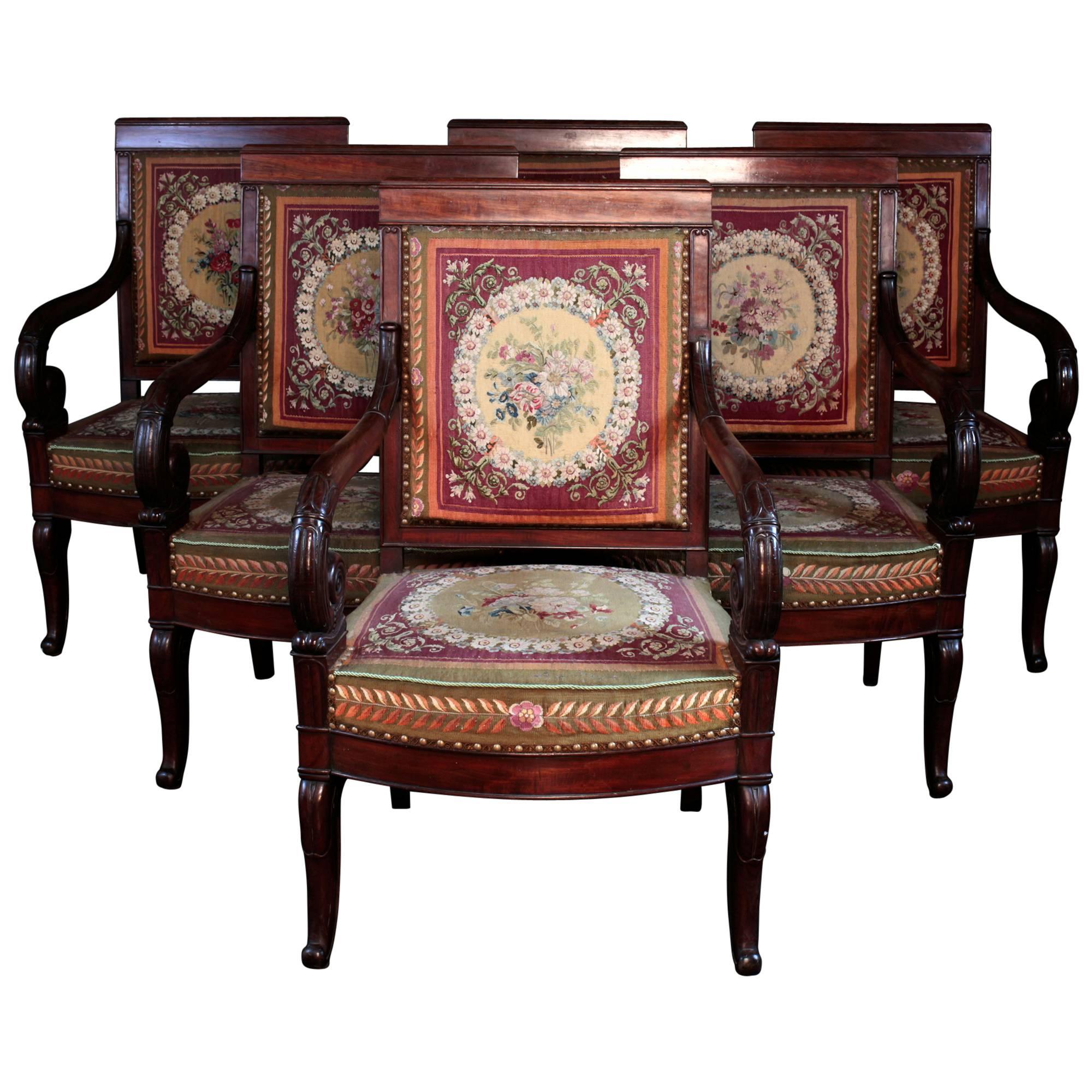 Rare Set of Drawing Room Stately Furniture, 19th Century For Sale