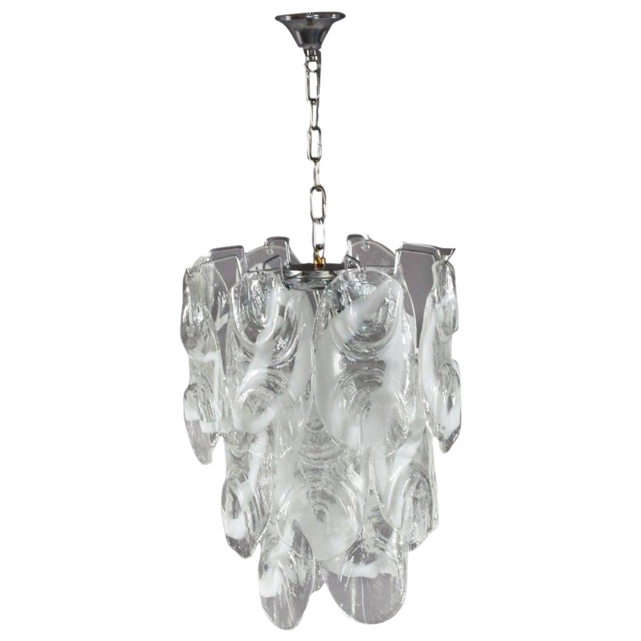 Italian Chandelier, Mazzega Murano, 1970 For Sale