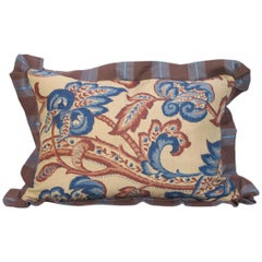 Early 20th Century Printed Linen Pillow by Mary Jane McCarty
