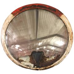 Large Industrial Convex Mirror, Czech Railways 1930s