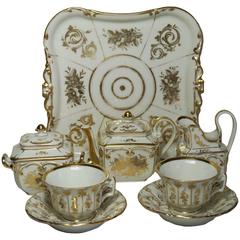 Early 19th Century Gold Gilded Decorated 'Tête à Tête' Tea Service