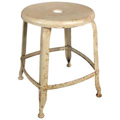 Industrial French Stool by Nicolle, 1940s 3