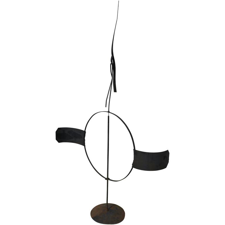 Garden Sculpture Spinning Egret Signed by Artist Ellis Nelson at