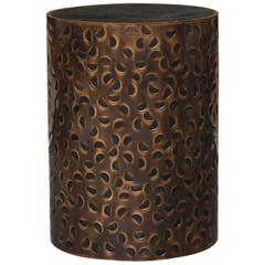 Biafo Table, Hand-Hammered Patinated Bronze and Marble by Studio Gallet 3