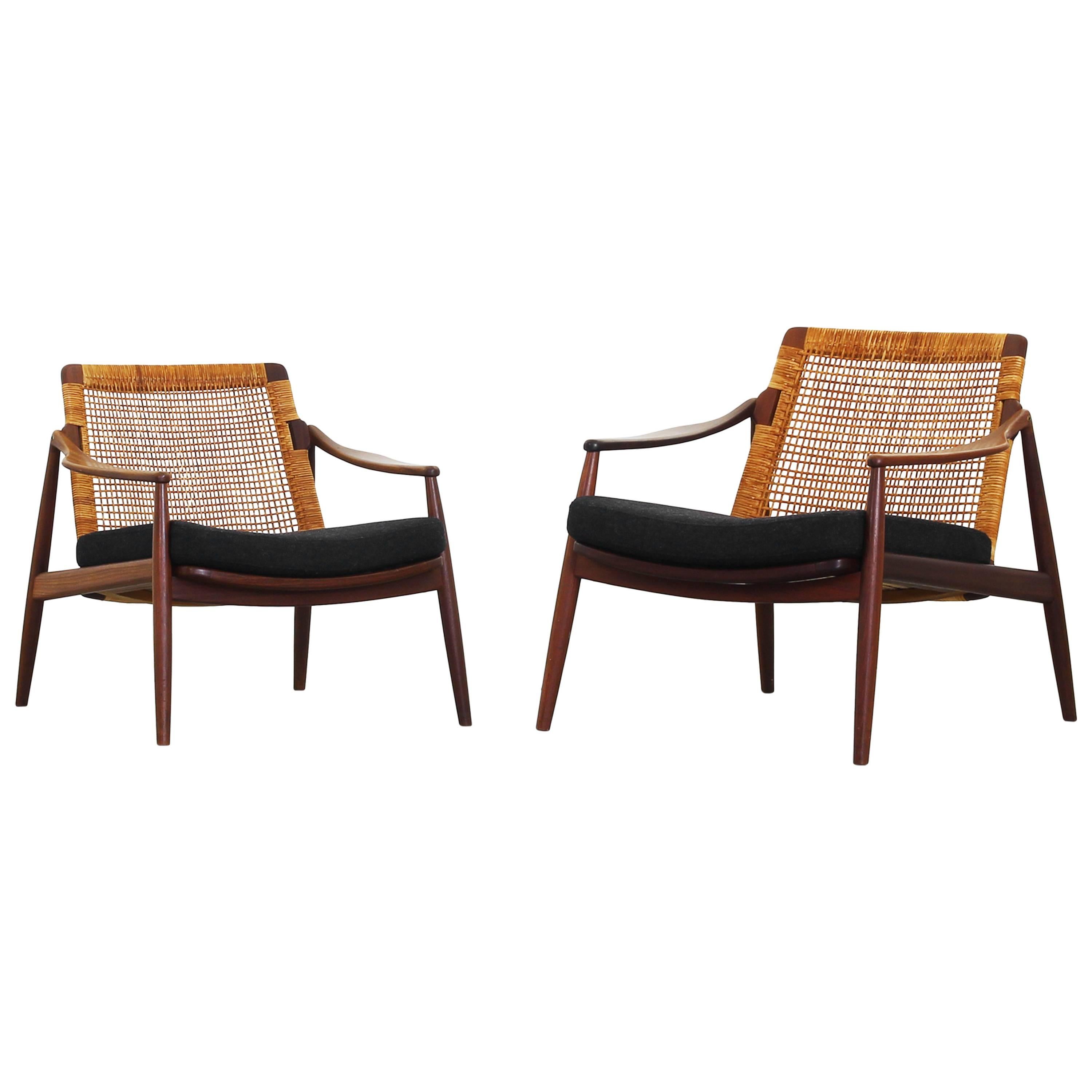 Beautiful Pair of Lounge Easy Chairs by Hartmut Lohmeyer for Wilkhahn