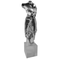 Gorgeous 1980 Italian Crystal Figure of a Man by Vetri Artistico Murano