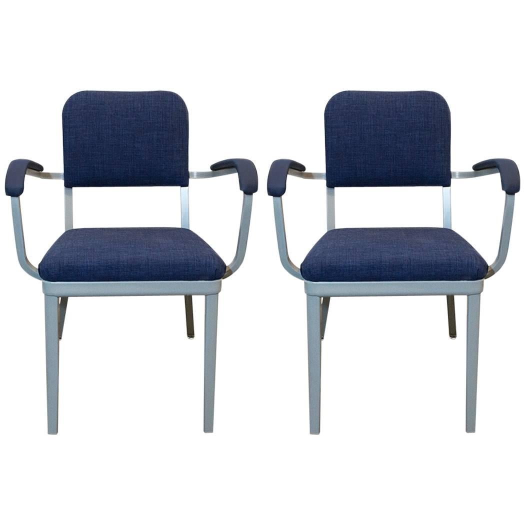 Set of Two Cole Steel Tanker Armchairs, circa 1955