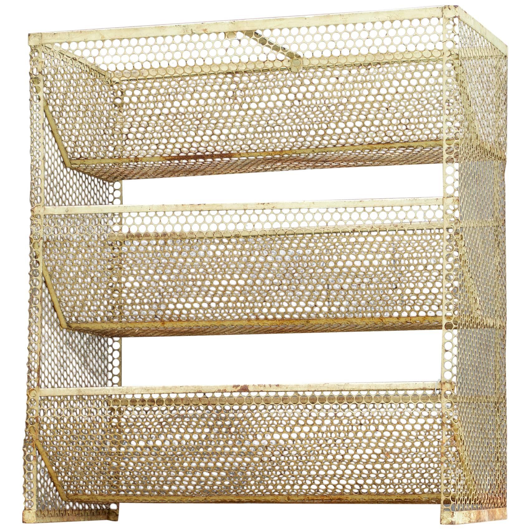 Prouve style Industrial Perforated Metal Display Shelf