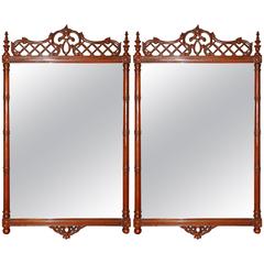 Pair of Chippendale Style Mirrors