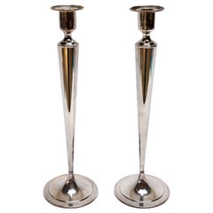 Pair of Silver Fairpoint Candlesticks, 1960s