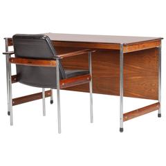 Sven Ivar Dysthe Desk and Chair Rosewood 3001 Series, 1960