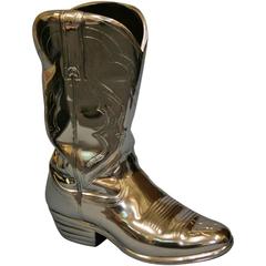 Signed and Numbered 'Aluminium Cowboy Boot' from an Edition of 21 by Finn Stone
