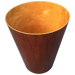 Retro Teak and Birch Waste Paper Bin by Servex