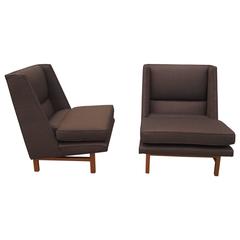 Pair of Low Lounge Chairs by Edward Wormley for Dunbar
