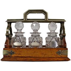 19th Century Tantalus with Crystal Decanters 3