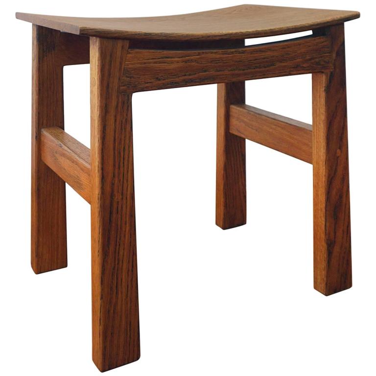 MidCentury Handcrafted Japanese Stool at 1stDibs