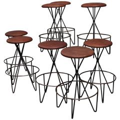 Set of Eight Barstools