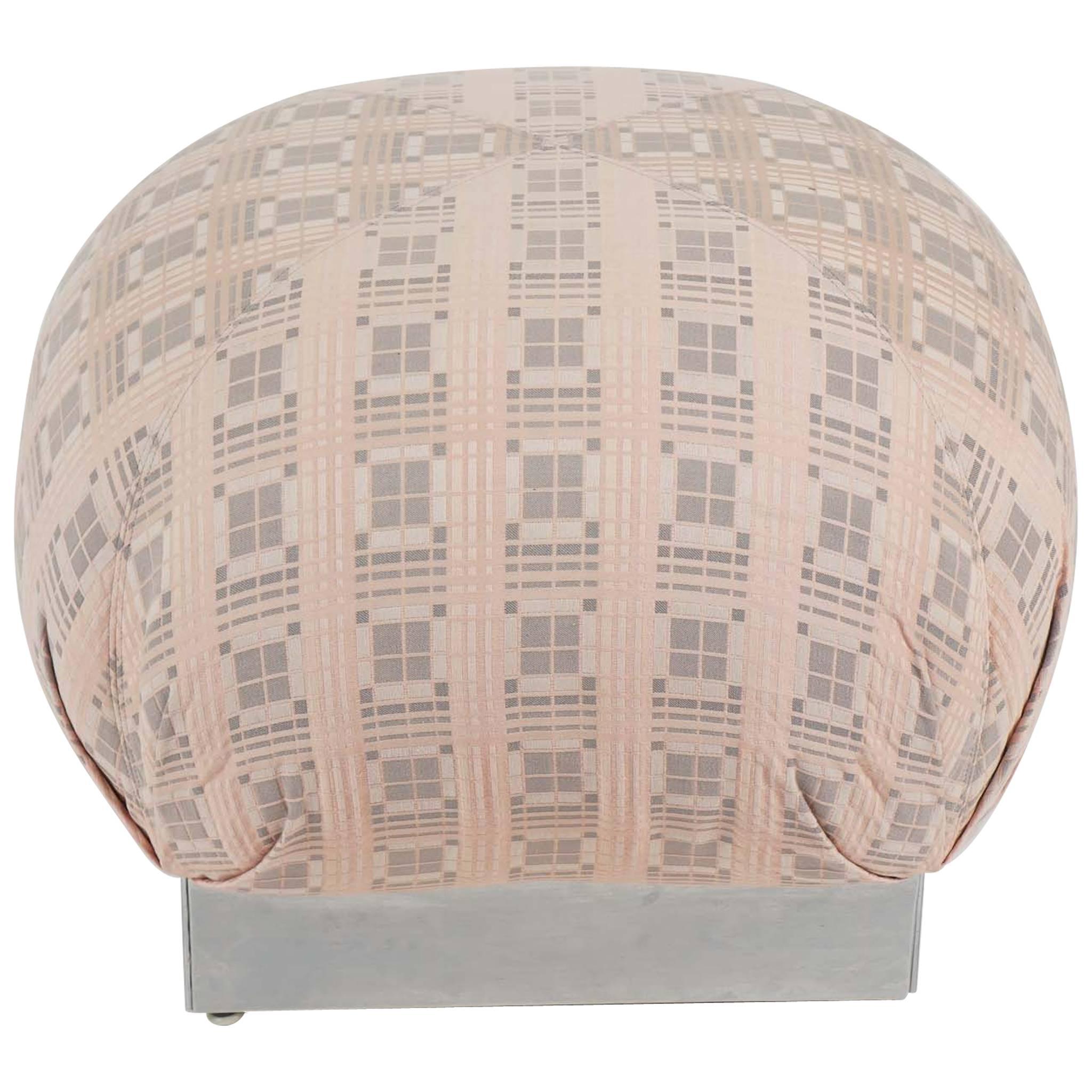 Large Square Springer Style Upholstered Ottoman/ Pouf