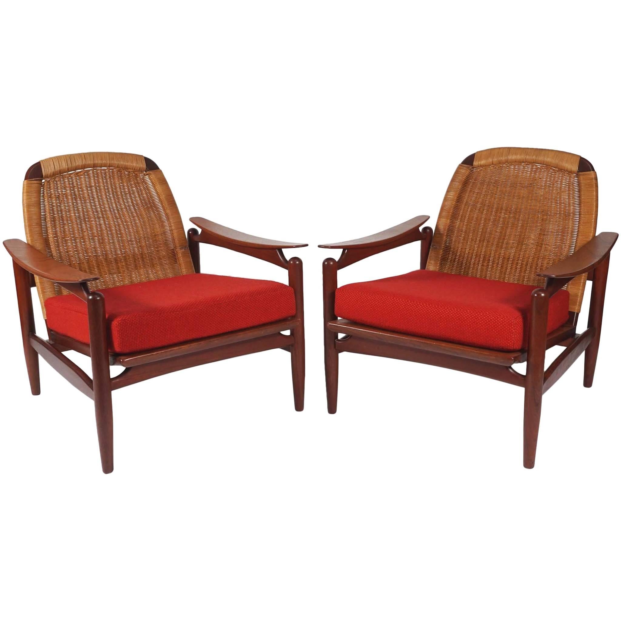 Pair of Danish Modern Lounge Chairs