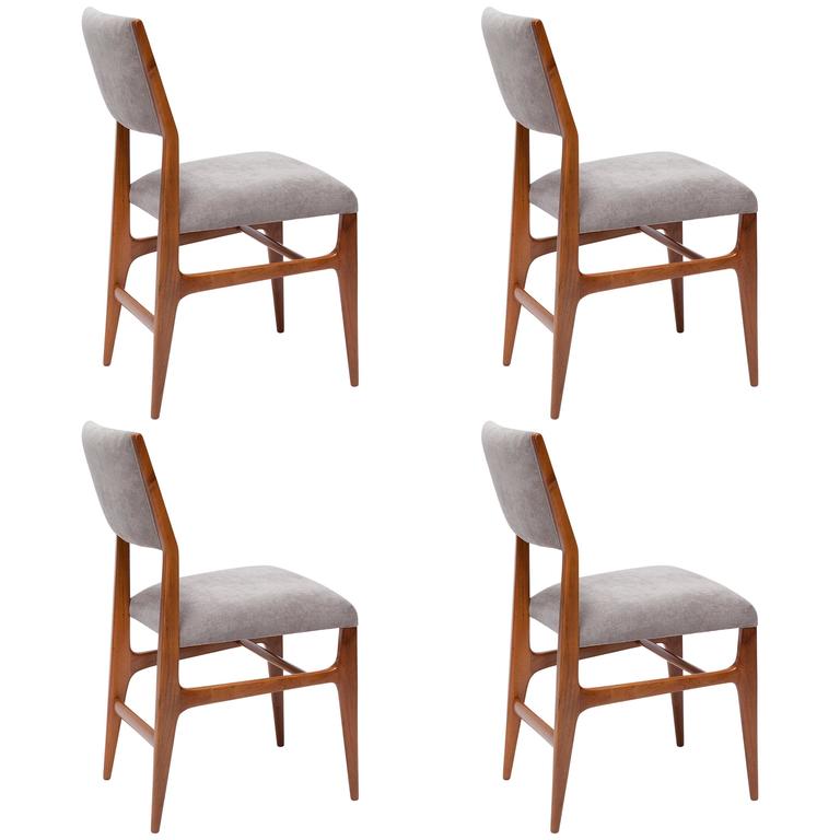 Gio Ponti Side Chairs For At 1stdibs Set Of Four Dining Chairs By Gio Ponti For Singer Sons