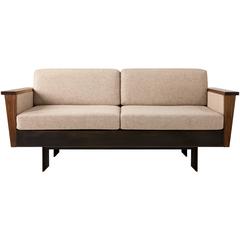 Louise Sofa, Wool, American Hardwood and Steel 11
