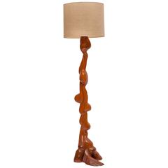 Handcrafted American Floor Lamp in the Manner of Wendell Castle