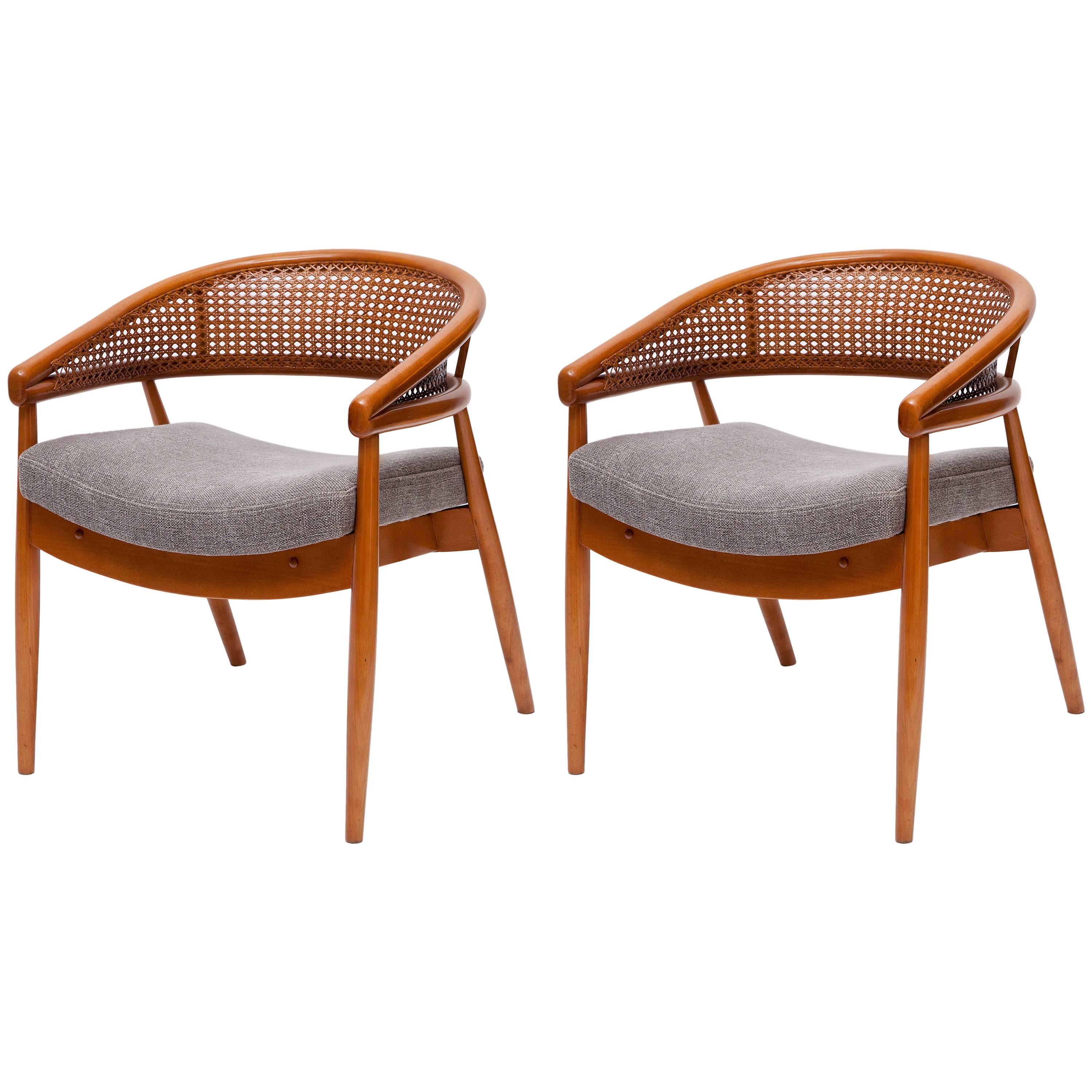 Pair of James Mont "King Cole" Chairs