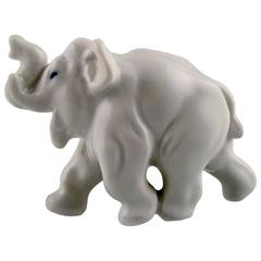 Very Rare Royal Copenhagen Porcelain Figurine, Model Nr 2022, White Elephant