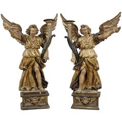 Antique Pair of Lamp Holder Angles