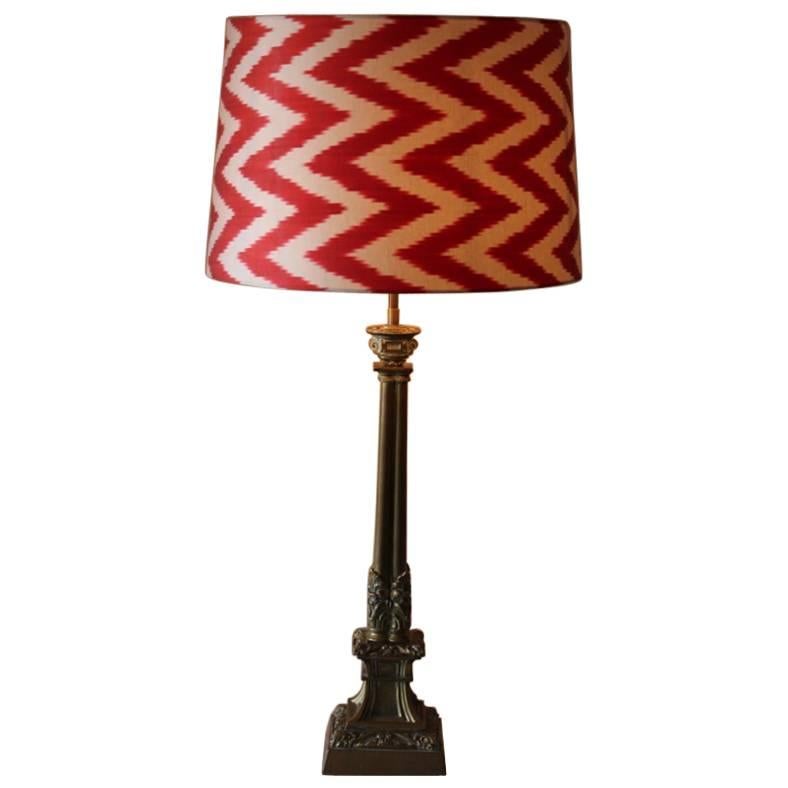 19th Century English Country House Bronze Table Light