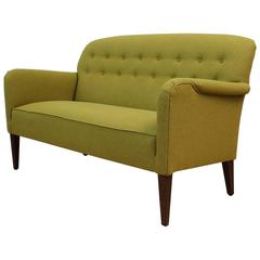 Danish Early Midcentury Large Two-Seat Sofa, Fully Restored