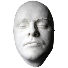 Good 20th Century Plaster Death Mask of a Burly Gentleman