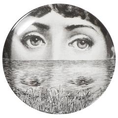 Atelier Fornasetti porcelain plate number 89, Italy circa 1990