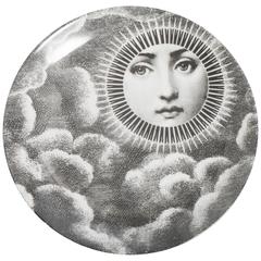 Atelier Fornasetti porcelain plate number 101, Italy circa 1990