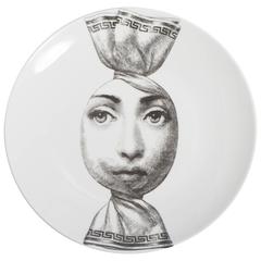 Atelier Fornasetti porcelain plate number 262, Italy circa 1990