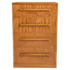 Heals of London Art Deco satinwood chest of drawers, England circa 1920