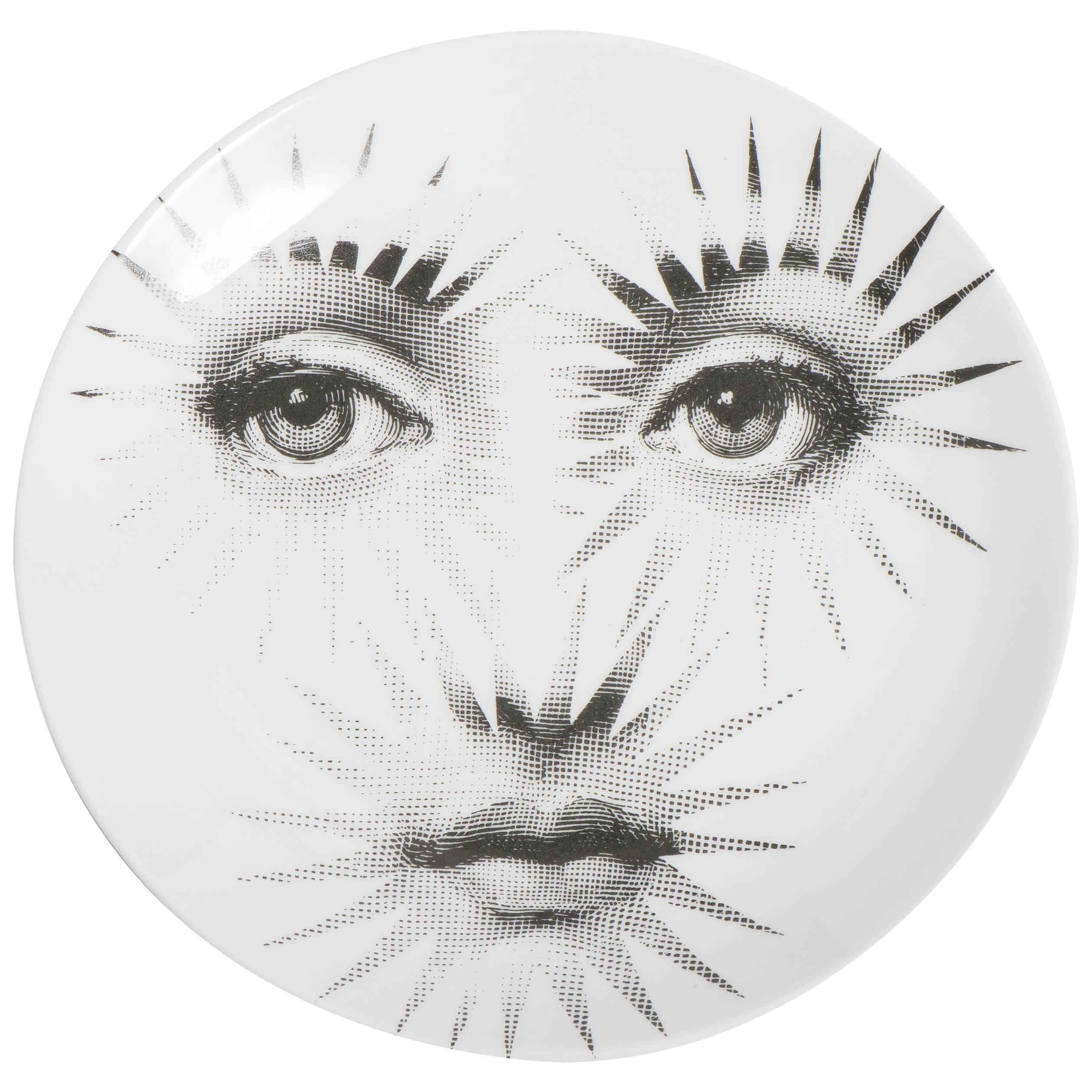 Atelier Fornasetti porcelain plate number 132, Italy circa 1990