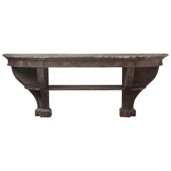 Antique Console table  with granite top, France circa 1920