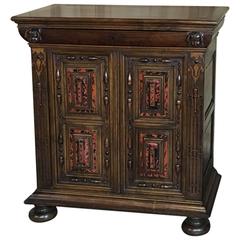 19th Century Dutch Renaissance Revival Walnut Buffet or Cabinet with Angels