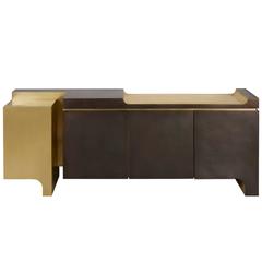 'XiangSheng II Cabinet,’ Champagne Brushed Bronze and Intense Brown Patina 6