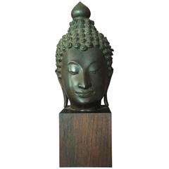 Bronze Buddha Head from Northern Thailand