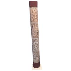 Australian Aboriginal Painting on Hollow Log 7