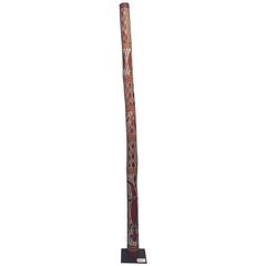 Australian Aboriginal Painting on Hollow Log 6